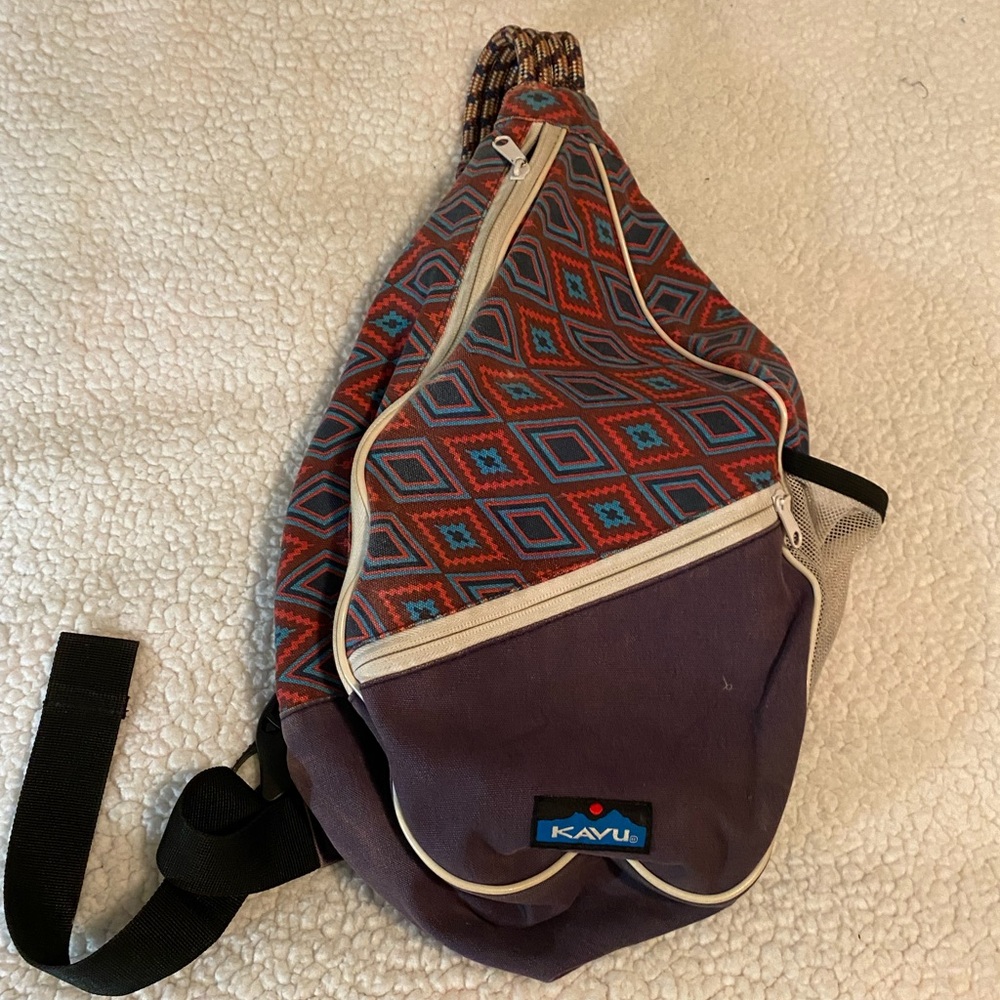 Kavu  Geometric Belt Bag - Purple and Multicolor